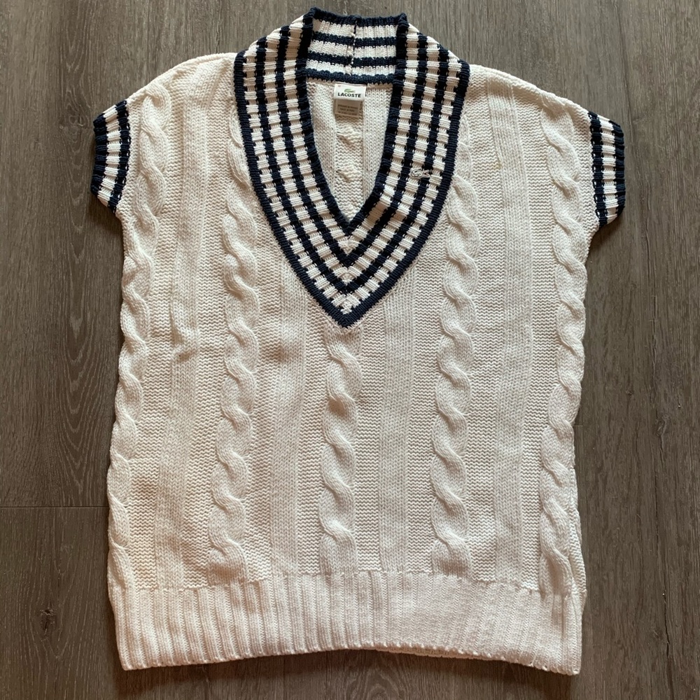 Lacoste oversized knitted sweater dress